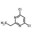 structure of CAS# 1195-34-2, 4,6-Dichloro-2-Ethylpyrimidine;4,6-Dichloro-2-ethylpyrimidine;NULL