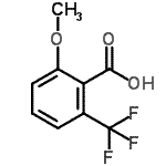 structure of CAS# 119692-41-0, 2-Methoxy-6-(Trifluoromethyl)Benzoic Acid;MFCD09832319