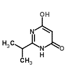 结构式 CAS# 1197-04-2, 6-羟基-2-异丙基-4(3H)-嘧啶酮