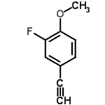结构式 CAS# 120136-28-9, 4-乙炔基-2-氟-1-甲氧基苯