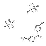 structure of CAS# 120418-31-7, 1,1'-Carbonylbis(3-Methyl-1H-Imidazol-3-Ium) Bis(Trifluoromethanesulfonate);1,1'-Carb<wbr>onylbis(3<wbr>-methyl-1<wbr>H-imidazo<wbr>l-3-ium) <wbr>bis(trifl<wbr>uorometha<wbr>nesulphon<wbr>ate);1,1'-Carbonylbis(3-methyl-1H-imidazol-3-ium) ditriflate;1,1'-Carbonylbis(3-methyl-1H-imidazol-3-ium) triflate