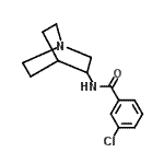 structure of CAS# 120570-07-2, N-(1-Azabicyclo[2.2.2]Oct-3-Yl)-3-Chlorobenzamide;(3-chlorophenyl)-N-quinuclidin-3-ylcarboxamide;3-Chloro-N-(3-quinuclidinyl)benzamide;419192_ALDRICH