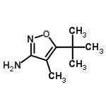 structure of CAS# 120771-20-2, 4-Methyl-5-(2-Methyl-2-Propanyl)-1,2-Oxazol-3-Amine;5-(tert-butyl)-4-methylisoxazol-3-amine