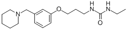 structure of CAS# 120958-90-9, Dalcotidine;3-Ethyl-1-[3-[3-(1-Piperidylmethyl)Phenoxy]Propyl]Urea;3-Ethyl-1-[3-[3-(Piperidinomethyl)Phenoxy]Propyl]Urea;Ku 1257