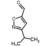结构式 CAS# 121604-54-4, 3-异丙基-1,2-恶唑-5-甲醛