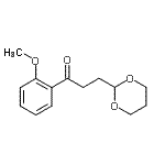 结构式 CAS# 121789-31-9, 3-(1,3-二恶烷-2-基)-1-(2-甲氧基苯基)-1-丙酮