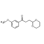 结构式 CAS# 121789-35-3, 3-(1,3-二恶烷-2-基)-1-(3-甲氧基苯基)-1-丙酮