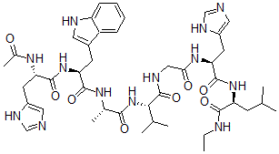 CAS#: 122001-05-2， N-acetyl-L-histidyl-L-tryptophyl-L-alanyl-L-valylglycyl-L-histidyl-N-ethyl-L-Leucinamide