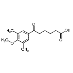 structure of CAS# 122004-99-3, 6-(4-Methoxy-3,5-Dimethylphenyl)-6-Oxohexanoic Acid;6-(3,5-Dimethyl-4-methoxyphenyl)-6-oxohexanoic acid