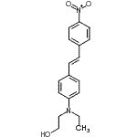 structure of CAS# 122258-56-4, 2-(Ethyl{4-[(E)-2-(4-Nitrophenyl)Vinyl]Phenyl}Amino)Ethanol;2-[ethyl(<wbr>{4-[(E)-2<wbr>-(4-nitro<wbr>phenyl)et<wbr>henyl]phe<wbr>nyl})amin<wbr>o]ethan-1<wbr>-ol;2-[Ethyl[4-[2-(4-nitrophenyl)ethenyl]phenyl]amino]ethanol;n / a