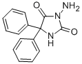 structure of CAS# 1224-08-4, 3-Amino-5,5-Di(Phenyl)Imidazolidine-2,4-Dione;3-Amino-5,5-Di(Phenyl)Hydantoin;Brn 0262278;Hydantoin, 3-Amino-5,5-Diphenyl-
