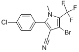 CAS#: 122453-72-9， 2-(4-Chlorophenyl)-4-Bromo-1-Methyl-5-(Trifluoromethyl)-1H-Pyrrole-3-Carbonitrile