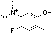 结构式 CAS# 122455-84-9, 4-氟-2-甲基-5-硝基苯酚
