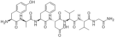 structure of CAS# 122752-15-2, Deltorphin C;(3S)-3-[[(2S)-2-[[(2R)-2-[[(2S)-2-Amino-3-(4-Hydroxyphenyl)Propanoyl]Amino]Propanoyl]Amino]-3-Phenyl-Propanoyl]Amino]-4-[[1-[[(1S)-1-[(2-Amino-2-Oxo-Ethyl)Carbamoyl]-2-Methyl-Propyl]Carbamoyl]-2-Methyl-Propyl]Amino]-4-Oxo-Butanoic Acid;(3S)-3-[[(2S)-2-[[(2R)-2-[[(2S)-2-Amino-3-(4-Hydroxyphenyl)-1-Oxopropyl]Amino]-1-Oxopropyl]Amino]-1-Oxo-3-Phenylpropyl]Amino]-4-[[1-[[[(1S)-1-[[(2-Amino-2-Oxoethyl)Amino]-Oxomethyl]-2-Methylpropyl]Amino]-Oxomethyl]-2-Methylpropyl]Amino]-4-Oxobutanoic Acid;(3S)-3-[[(2S)-2-[[(2R)-2-[[(2S)-2-Amino-3-(4-Hydroxyphenyl)Propanoyl]Amino]Propanoyl]Amino]-3-Phenyl-Propanoyl]Amino]-4-[[1-[[(1S)-1-[(2-Amino-2-Keto-Ethyl)Carbamoyl]-2-Methyl-Propyl]Carbamoyl]-2-Methyl-Propyl]Amino]-4-Keto-Butyric Acid