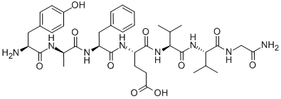 structure of CAS# 122752-16-3, Deltorphin B;(4S)-4-[[(2S)-2-[[(2R)-2-[[(2S)-2-Amino-3-(4-Hydroxyphenyl)Propanoyl]Amino]Propanoyl]Amino]-3-Phenyl-Propanoyl]Amino]-5-[[1-[[(1S)-1-[(2-Amino-2-Oxo-Ethyl)Carbamoyl]-2-Methyl-Propyl]Carbamoyl]-2-Methyl-Propyl]Amino]-5-Oxo-Pentanoic Acid;(4S)-4-[[(2S)-2-[[(2R)-2-[[(2S)-2-Amino-3-(4-Hydroxyphenyl)-1-Oxopropyl]Amino]-1-Oxopropyl]Amino]-1-Oxo-3-Phenylpropyl]Amino]-5-[[1-[[[(1S)-1-[[(2-Amino-2-Oxoethyl)Amino]-Oxomethyl]-2-Methylpropyl]Amino]-Oxomethyl]-2-Methylpropyl]Amino]-5-Oxopentanoic Acid;(4S)-4-[[(2S)-2-[[(2R)-2-[[(2S)-2-Amino-3-(4-Hydroxyphenyl)Propanoyl]Amino]Propanoyl]Amino]-3-Phenyl-Propanoyl]Amino]-5-[[1-[[(1S)-1-[(2-Amino-2-Keto-Ethyl)Carbamoyl]-2-Methyl-Propyl]Carbamoyl]-2-Methyl-Propyl]Amino]-5-Keto-Valeric Acid