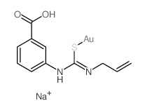 CAS#: 12281-37-7， Sodium [3-[[(2-Propenylamino)Thioxomethyl]Imino]Benzoato]-Aurate