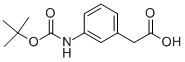 structure of CAS# 123036-51-1, 3-[[(1,1-Dimethylethoxy)Carbonyl]Amino]-Benzeneacetic Acid;2-(3-((Tert-Butoxycarbonyl)Amino)Phenyl)Acetic Acid;3-Aminophenylacetic Acid, N-BOC Protected;N-BOC-3-AMINOPHENYLACETIC ACID