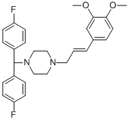 CAS#: 123205-52-7， 1-[Bis(4-Fluorophenyl)Methyl]-4-[(E)-3-(3,4-Dimethoxyphenyl)Prop-2-Enyl]Piperazine