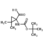 CAS#: 123311-18-2， 2,2-Dimethyl-1-({[(2-Methyl-2-Propanyl)Oxy]Carbonyl}Amino)Cyclopropanecarboxylic Acid