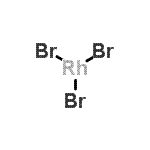 structure of CAS# 123333-87-9, Rhodium(3+) Tribromide;RHODIUM (III) BROMIDE