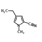 CAS#: 123476-65-3， 4-Ethyl-1-Methyl-1H-Pyrrole-2-Carbonitrile