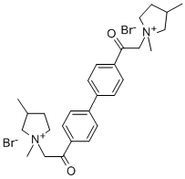CAS#: 123489-63-4， 2-(1,3-Dimethylpyrrolidin-1-Ium-1-Yl)-1-[4-[4-[2-(1,3-Dimethylpyrrolidin-1-Ium-1-Yl)Acetyl]Phenyl]Phenyl]Ethanone Dibromide