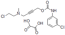 CAS#: 123567-32-8， 4-((2-Chloroethyl)methylamino)-2-butynyl (3-chlorophenyl)carbamate ethanedioate (1:1)