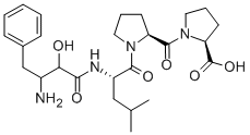 CAS#: 123652-87-9， (2S)-1-[(2S)-1-[(2S)-2-[[(2S,3R)-3-Amino-2-Hydroxy-4-Phenylbutanoyl]Amino]-4-Methylpentanoyl]Pyrrolidine-2-Carbonyl]Pyrrolidine-2-Carboxylic Acid