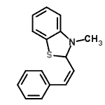 CAS#: 123768-25-2， 3-Methyl-2-[(Z)-2-Phenylvinyl]-2,3-Dihydro-1,3-Benzothiazole