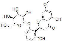 CAS#: 123914-35-2， (2S)-5-Hydroxy-2-[2-Hydroxy-6-[(2S,3R,4S,5S,6R)-3,4,5-Trihydroxy-6-(Hydroxymethyl)Oxan-2-Yl]Oxyphenyl]-7-Methoxychroman-4-One