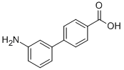 structure of CAS# 124221-69-8, 3'-Amino-[1,1'-Biphenyl]-4-carboxylic Acid;3'-AMINO-1,1'-BIPHENYL-4-CARBOXYLIC ACID;3'-AMINO-BIPHENYL-4-CARBOXYLIC ACID;4-BIPHENYL-3'-AMINO-CARBOXYLIC ACID