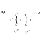 structure of CAS# 12428-46-5, Aluminium Disiloxane-1,1,1,3,3,3-Hexolate Hydrate (2:1:2);Kaolinite