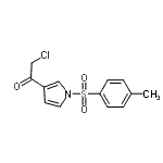 structure of CAS# 124511-96-2, 2-Chloro-1-{1-[(4-Methylphenyl)Sulfonyl]-1H-Pyrrol-3-Yl}Ethanone;2-chloran<wbr>yl-1-[1-(<wbr>4-methylp<wbr>henyl)sul<wbr>fonylpyrr<wbr>ol-3-yl]e<wbr>thanone;2-chloro-1-[1-(4-methylphenyl)sulfonyl-3-pyrrolyl]ethanone;3-(CHLOROACETYL)-1-TOSYLPYRROLE