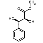 结构式 CAS# 124649-67-8, 甲基(2S,3R)-2,3-二羟基-3-苯丙酸酯