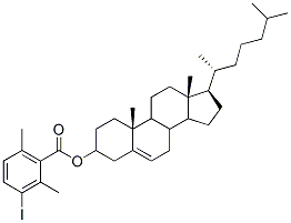 CAS#: 124784-15-2， [(10R,13R,17R)-10,13-Dimethyl-17-[(2R)-6-Methylheptan-2-Yl]-2,3,4,7,8,9,11,12,14,15,16,17-Dodecahydro-1H-Cyclopenta[a]Phenanthren-3-Yl] 3-Iodo-2,6-Dimethylbenzoate
