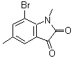 structure of CAS# 124807-89-2, 7-Bromo-1,5-Dimethyl-1H-Indole-2,3-Dione;7-bromo-1,5-dimethylindoline-2,3-dione;MFCD00566037;EU-0046479