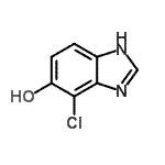 结构式 CAS# 124841-30-1, 4-氯-1H-苯并咪唑-5-醇