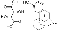 structure of CAS# 125-73-5, Dextrorphan D-Tartrate;Dextrorfano [Inn-Spanish];Dextrorphane [Inn-French];Dextrorphanum [Inn-Latin]