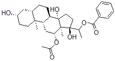 CAS#: 125472-06-2， 3,14,17-Trihydroxy-12-O-acetyl-20-O-benzoylpregnane