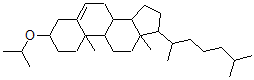 structure of CAS# 1255-86-3, 3beta-Isopropoxycholest-5-Ene;17-(1,5-Dimethylhexyl)-3-Isopropoxy-10,13-Dimethyl-2,3,4,7,8,9,11,12,14,15,16,17-Dodecahydro-1H-Cyclopenta[A]Phenanthrene;3-06-00-02625 (Beilstein Handbook Reference);Brn 3162100