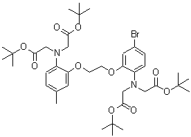 CAS#: 125663-37-8， 2-Methyl-2-Propanyl [(2-{2-[2-(Bis{2-[(2-Methyl-2-Propanyl)Oxy]-2-Oxoethyl}Amino)-5-Bromophenoxy]Ethoxy}-4-Methylphenyl){2-[(2-Methyl-2-Propanyl)Oxy]-2-Oxoethyl}Amino]Acetate