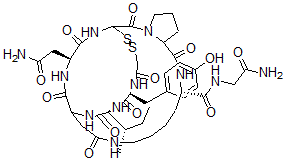 CAS#: 125666-62-8， beta-mercaptopropionic acid(1)-cyclo(glutamyl(4)-lysyl(8))-Oxytocin