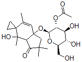 CAS#: 125905-01-3， [(2S,3R,4S,5S,6R)-4,5-Dihydroxy-6-(Hydroxymethyl)-2-(7-Hydroxy-2,2,5,7-Tetramethyl-1-Oxospiro[3,7alpha-Dihydroindene-6,1'-Cyclopropane]-3alpha-Yl)Oxyoxan-3-Yl] Acetate