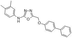CAS#: 126006-86-8， N-(3,4-Dimethylphenyl)-5-[(4-Phenylphenoxy)Methyl]-1,3,4-Oxadiazol-2-Amine