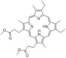 结构式 CAS# 1263-63-4, 中位卟啉IX二甲酯