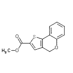 structure of CAS# 126522-01-8, Methyl 4H-Thieno[3,2-c]Chromene-2-Carboxylate;Methyl 4H-[1]-benzopyrano[4,3-b]thiophene-2-carboxylate;560898_ALDRICH;ChemDiv3_007587