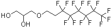 结构式 CAS# 126814-93-5, 3-[(3,3,4,4,5,5,6,6,7,7,8,8,8-十三氟辛基)氧基]-1,2-丙烷二醇