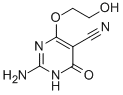 structure of CAS# 126865-37-0, 2-Amino-1,6-Dihydro-4-(2-Hydroxyethoxy)-6-Oxo-5-Pyrimidinecarbonitrile;2-Amino-4-(2-Hydroxyethoxy)-6-Keto-1H-Pyrimidine-5-Carbonitrile;Zinc02555679;11E-920