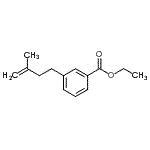 结构式 CAS# 127356-56-3, 乙基3-(3-甲基-3-丁烯-1-基)苯甲酸酯