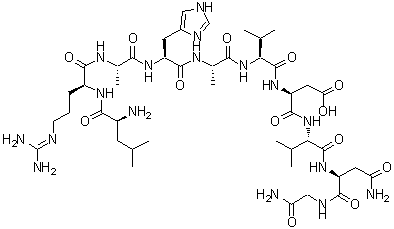 CAS#: 127650-08-2， Leucyl-N<Sup>5</Sup>-(Diaminomethylene)Ornithylalanylhistidylalanylvalyl-alpha-Aspartylvalylasparaginylglycinamide